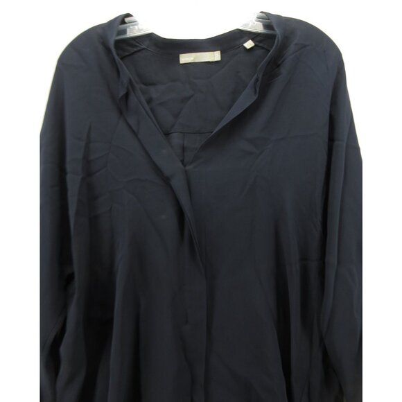 Vince Top 12 Silk Blouse Pullover Career Office Breathable Hi Low - Picture 2 of 10